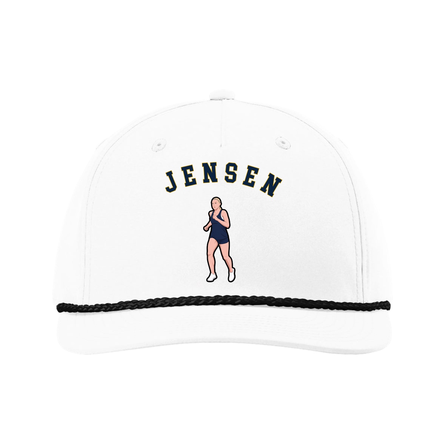 Five-Panel Classic Rope Cap — Shirsey Arch in White