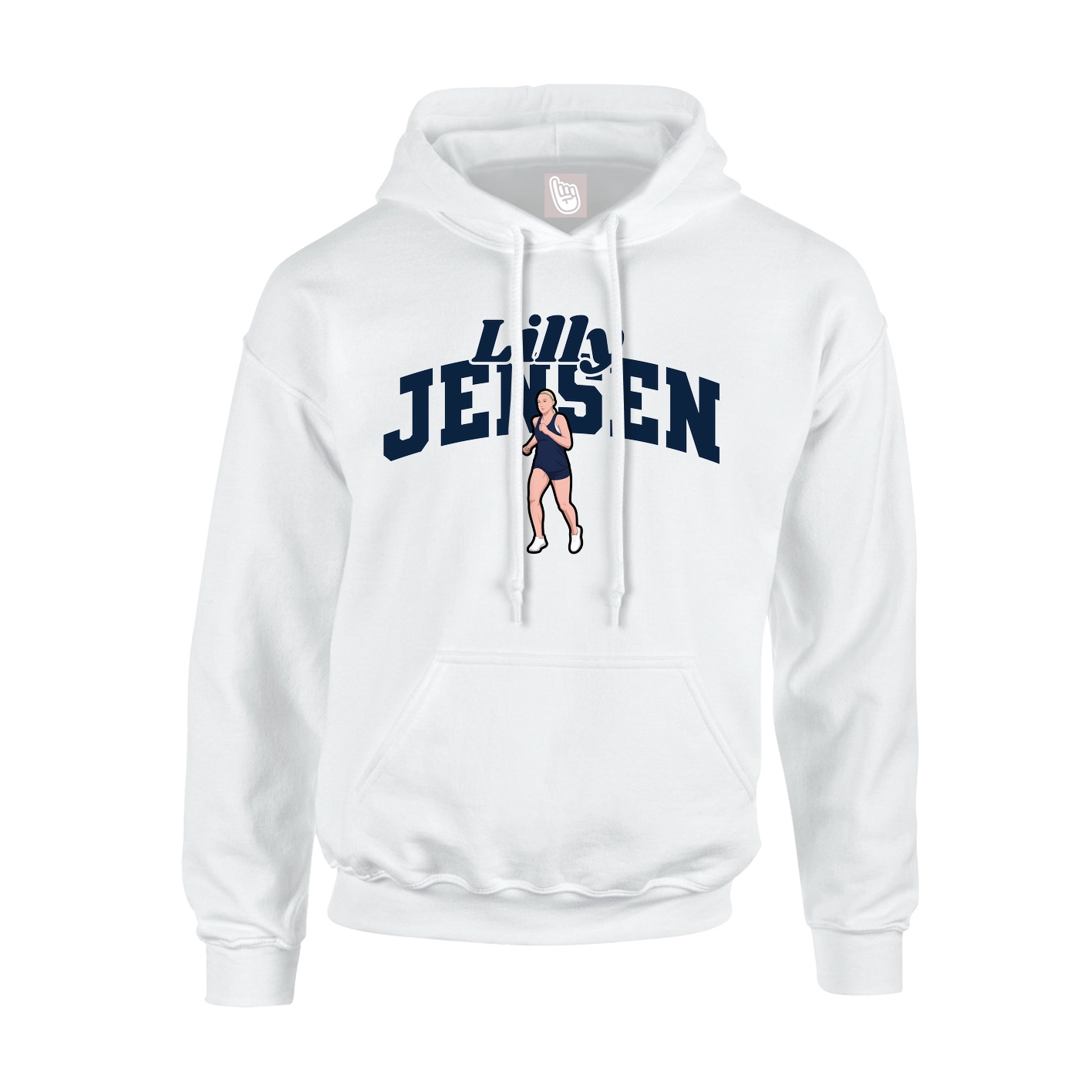 Hoodie — Signature Arch in White
