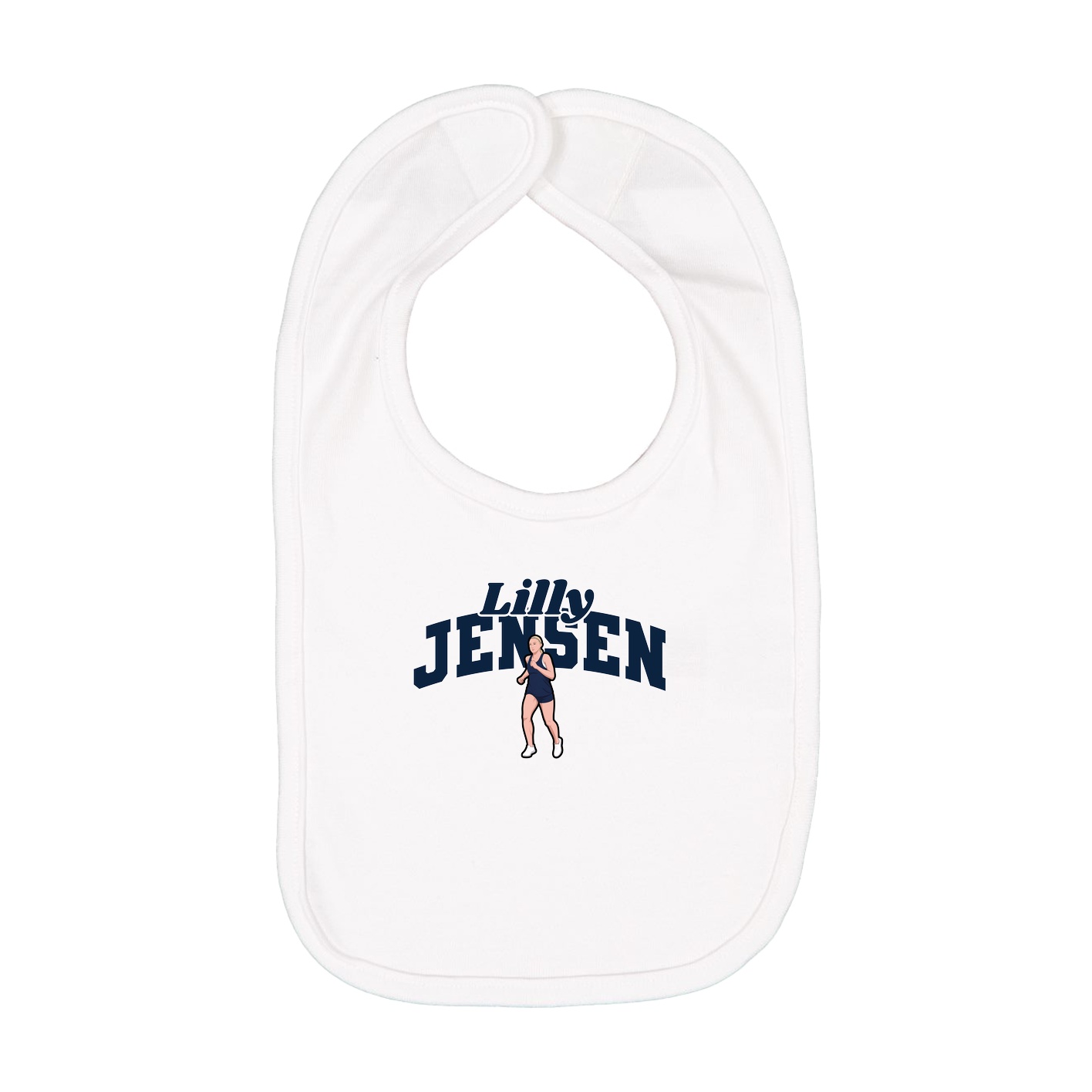Infant Bib — Signature Arch in White