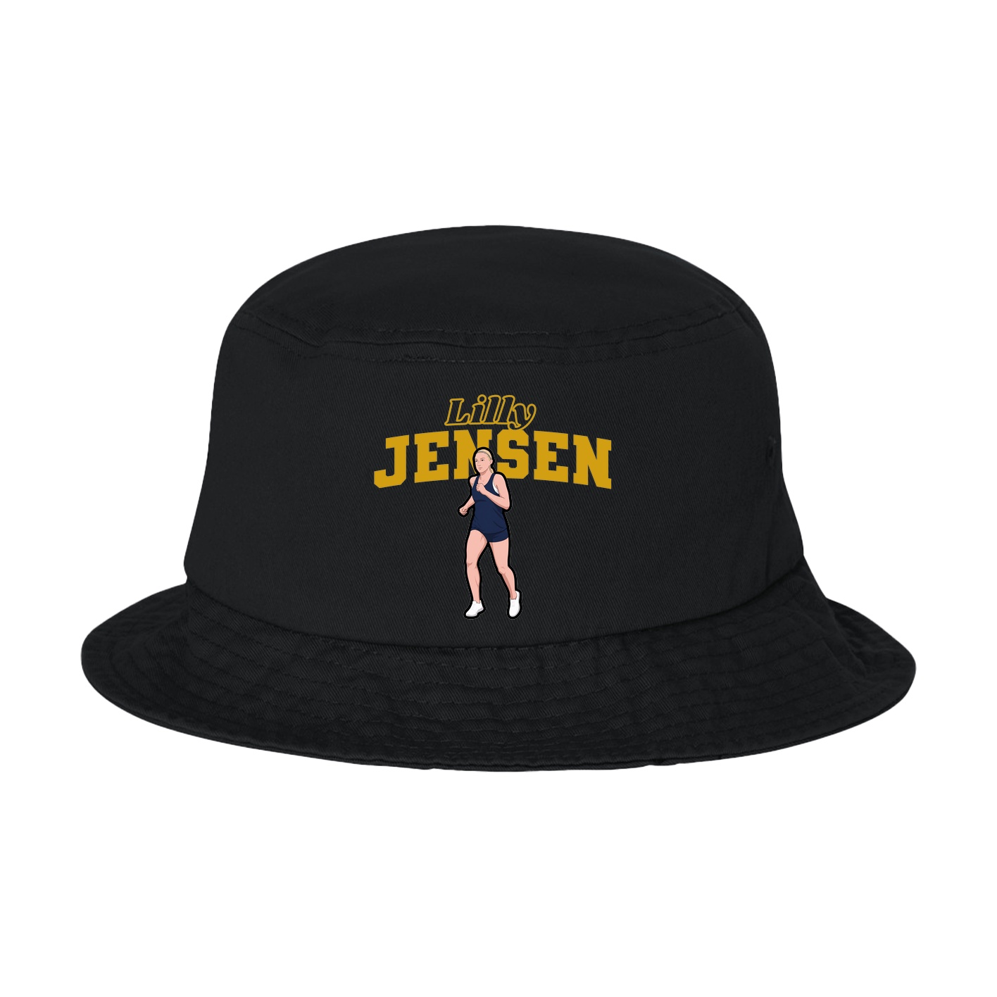 Bucket Cap — Name Arch in Black