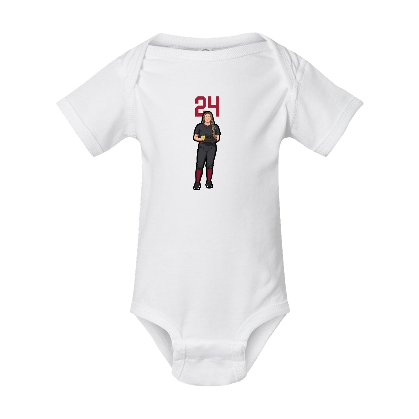 Baby Onesie — Number Top in White