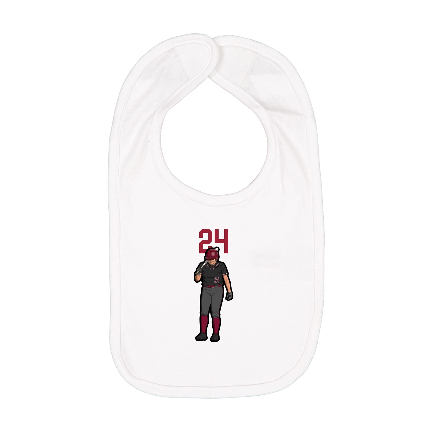 Infant Bib — Number Top in White