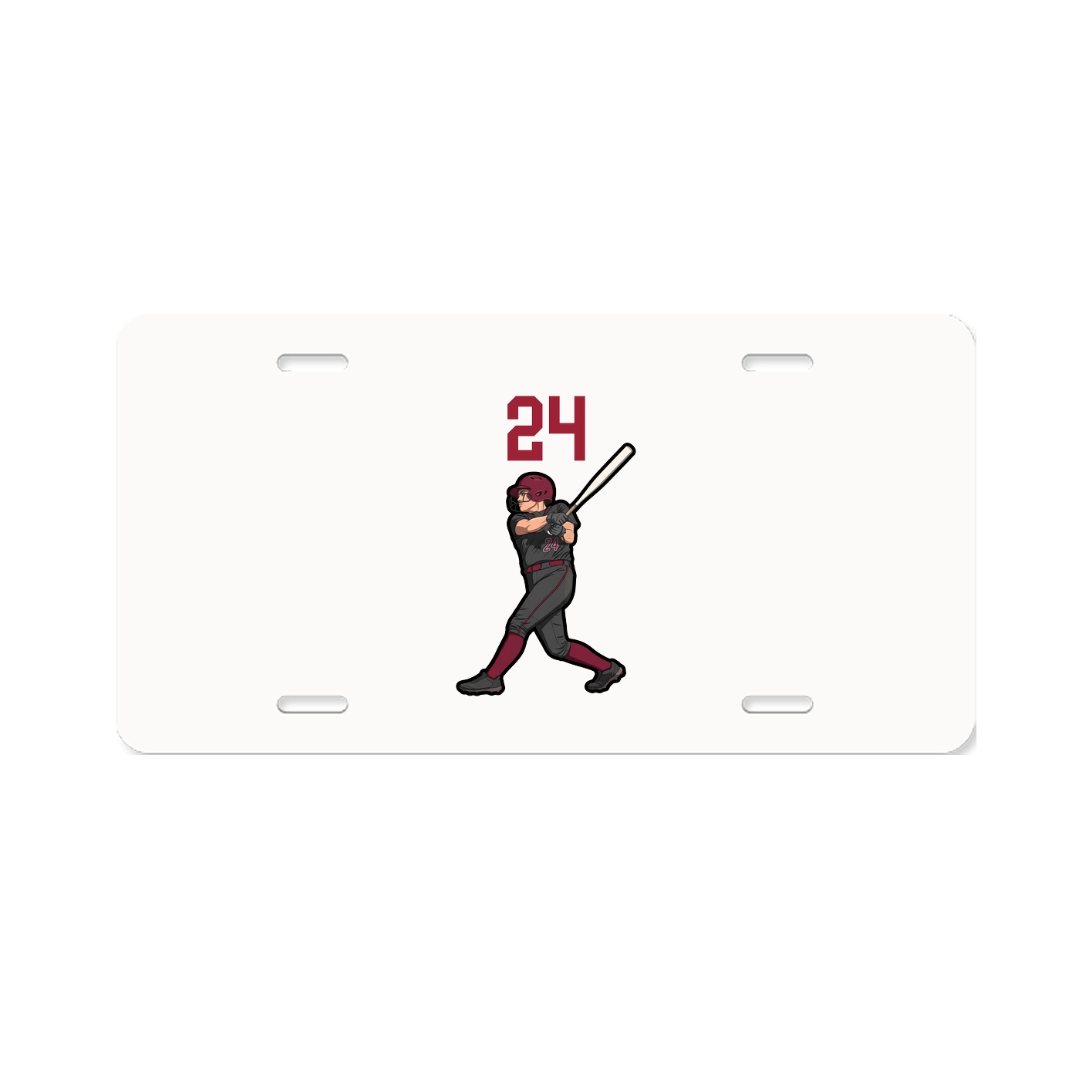 License Plate — Number Top in Classic