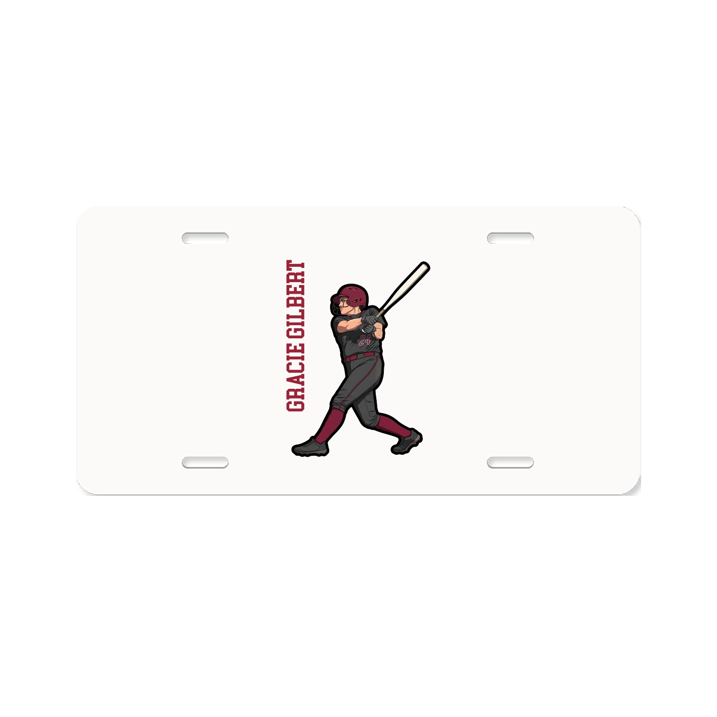License Plate — Name Vertical in Classic