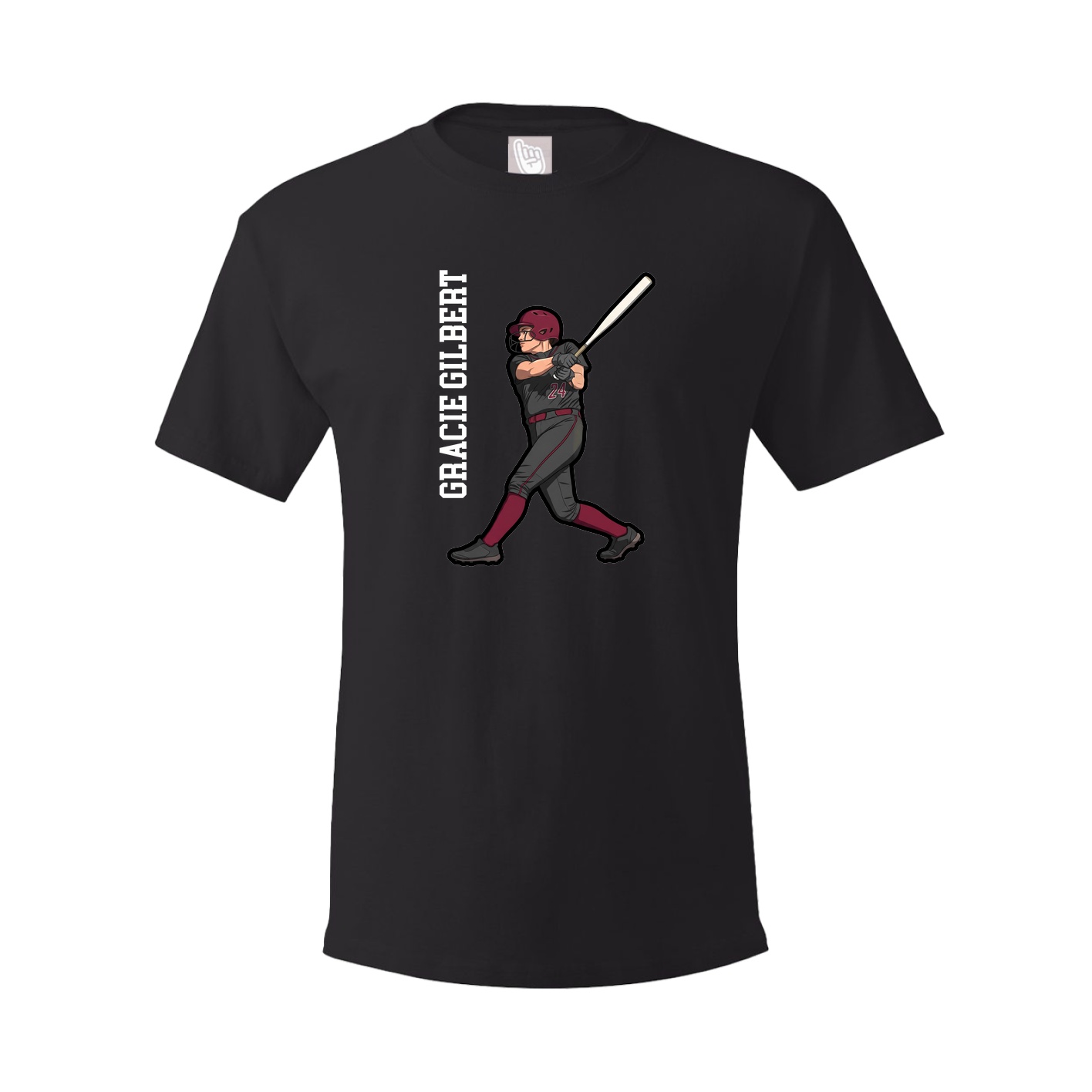Tee — Name Vertical in Black