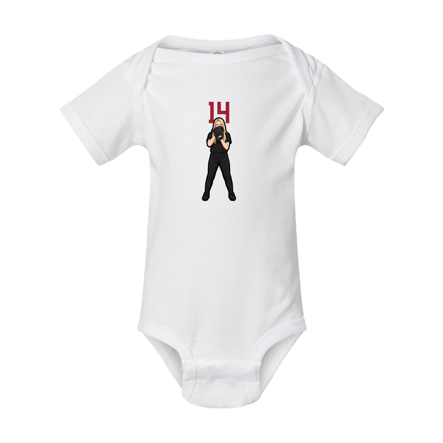 Baby Onesie — Number Top in White
