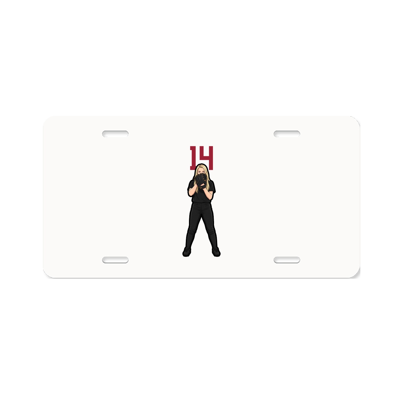 License Plate — Number Top in Classic