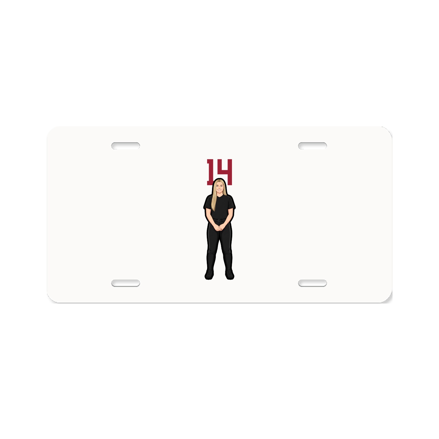 License Plate — Number Top in Classic