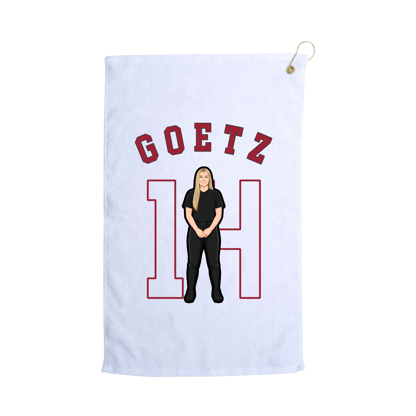 Golf Towel — Shirsey Arch in White