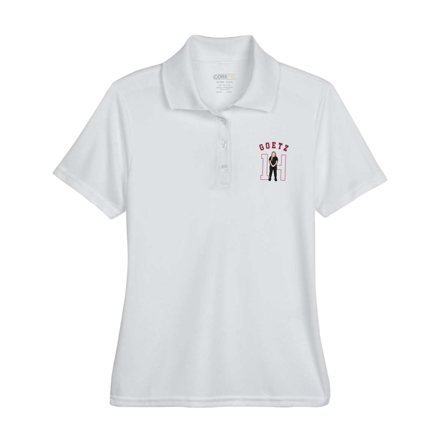 Womens Performance Polo — Shirsey Arch in Grey