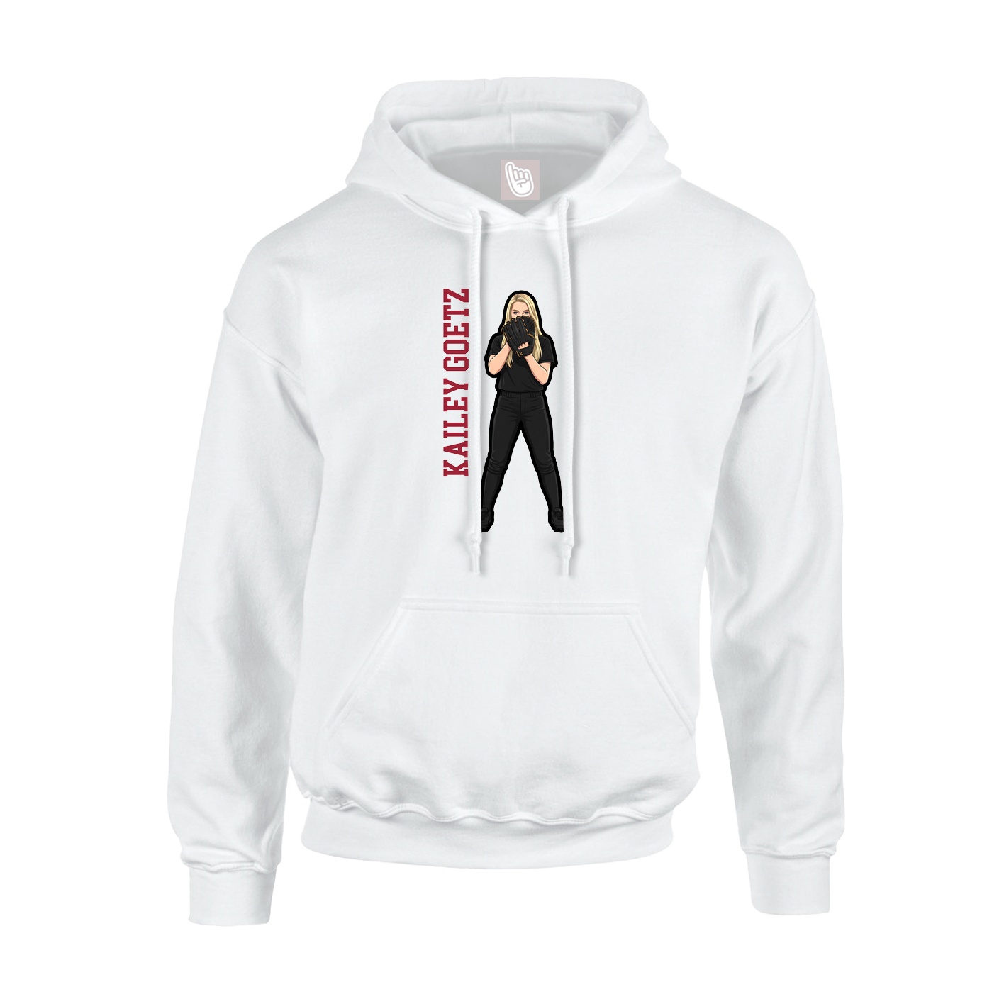 Hoodie — Name Vertical in White