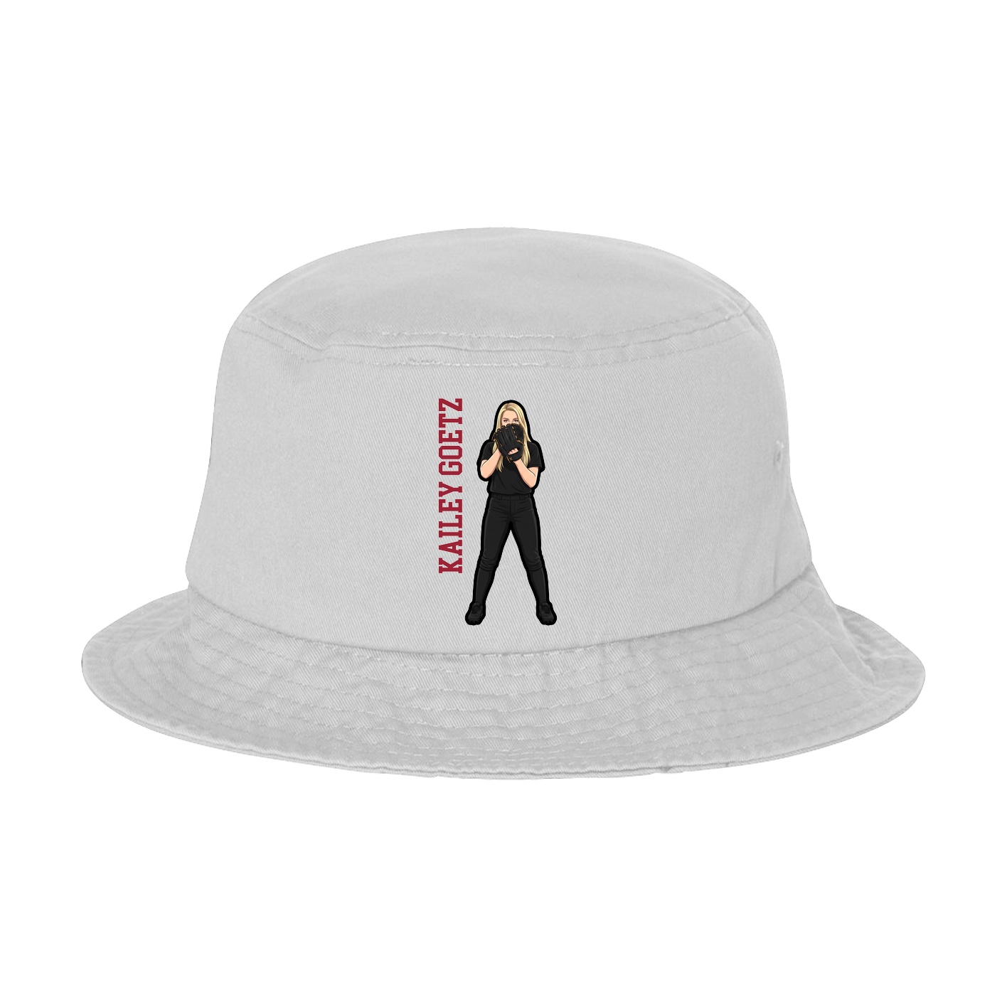 Bucket Cap — Name Vertical in White