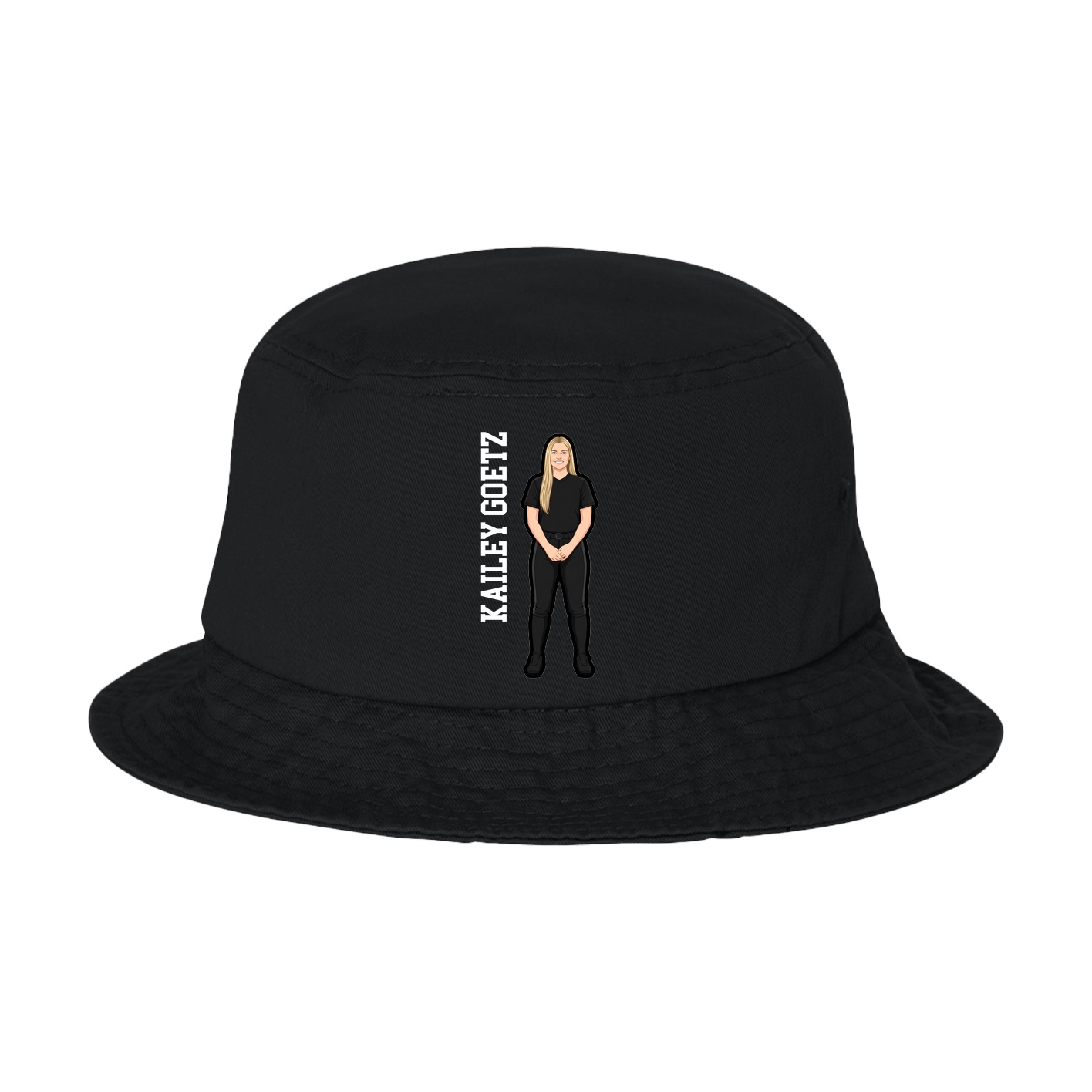 Bucket Cap — Name Vertical in Black