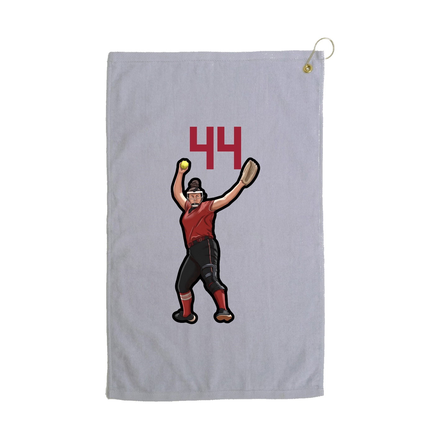 Golf Towel — Number Top in Grey
