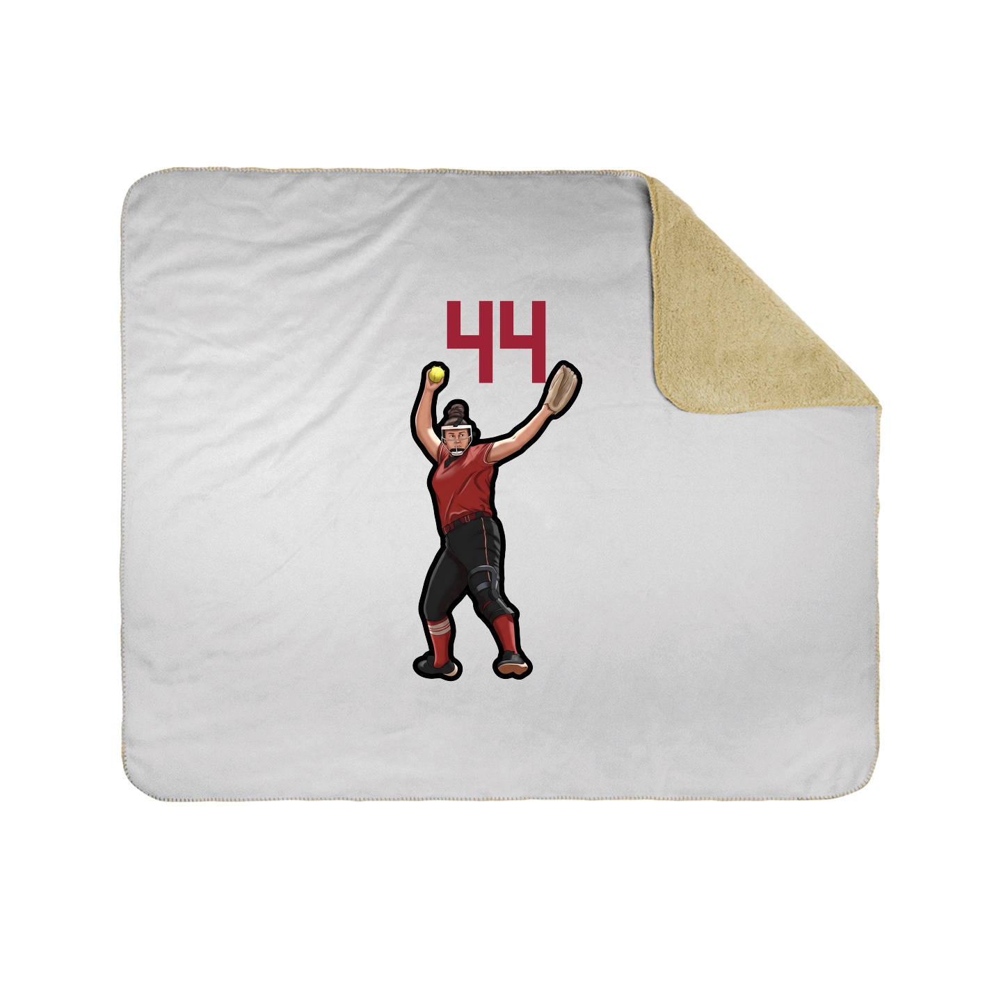 Throw Blanket — Number Top in White