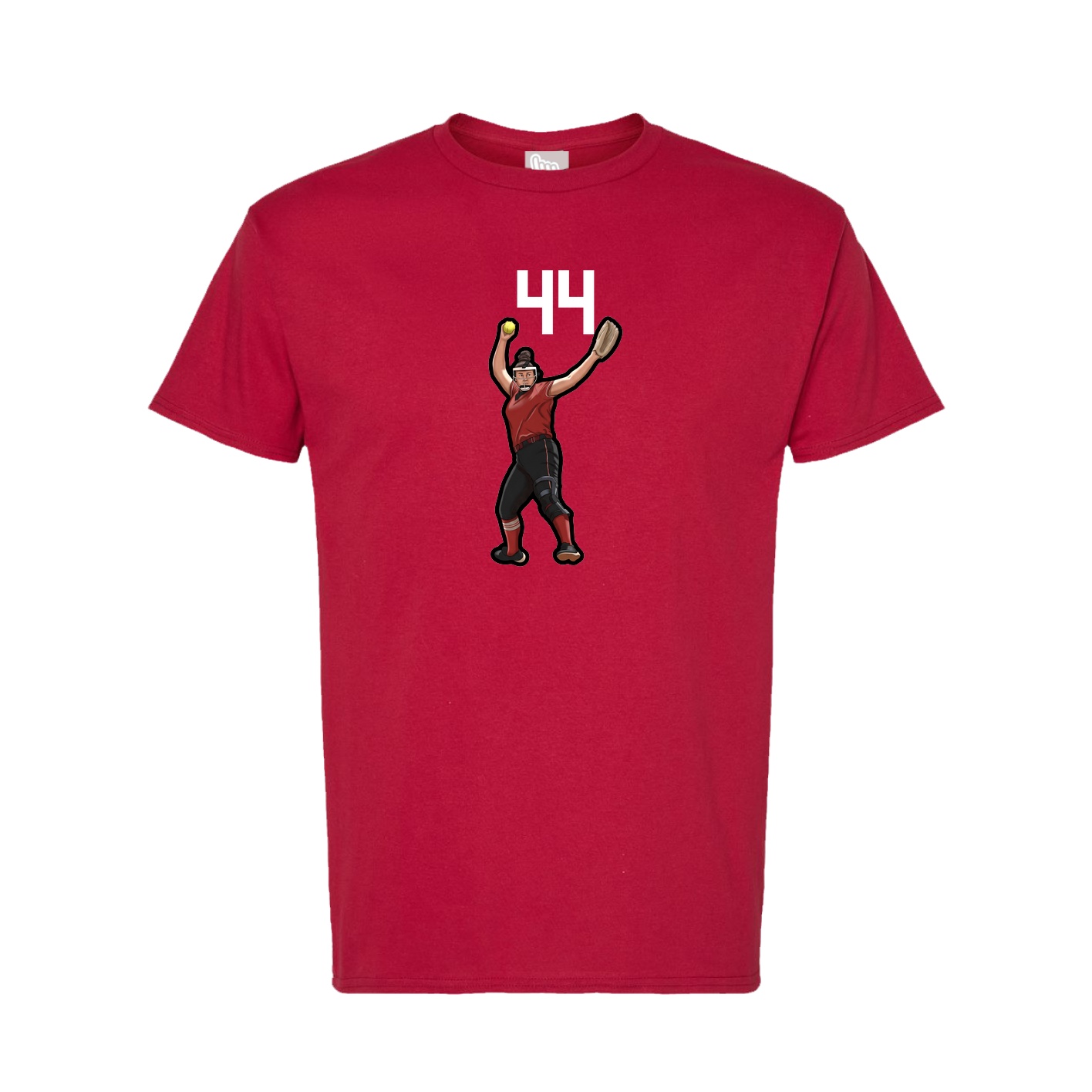 Tee — Number Top in Crimson