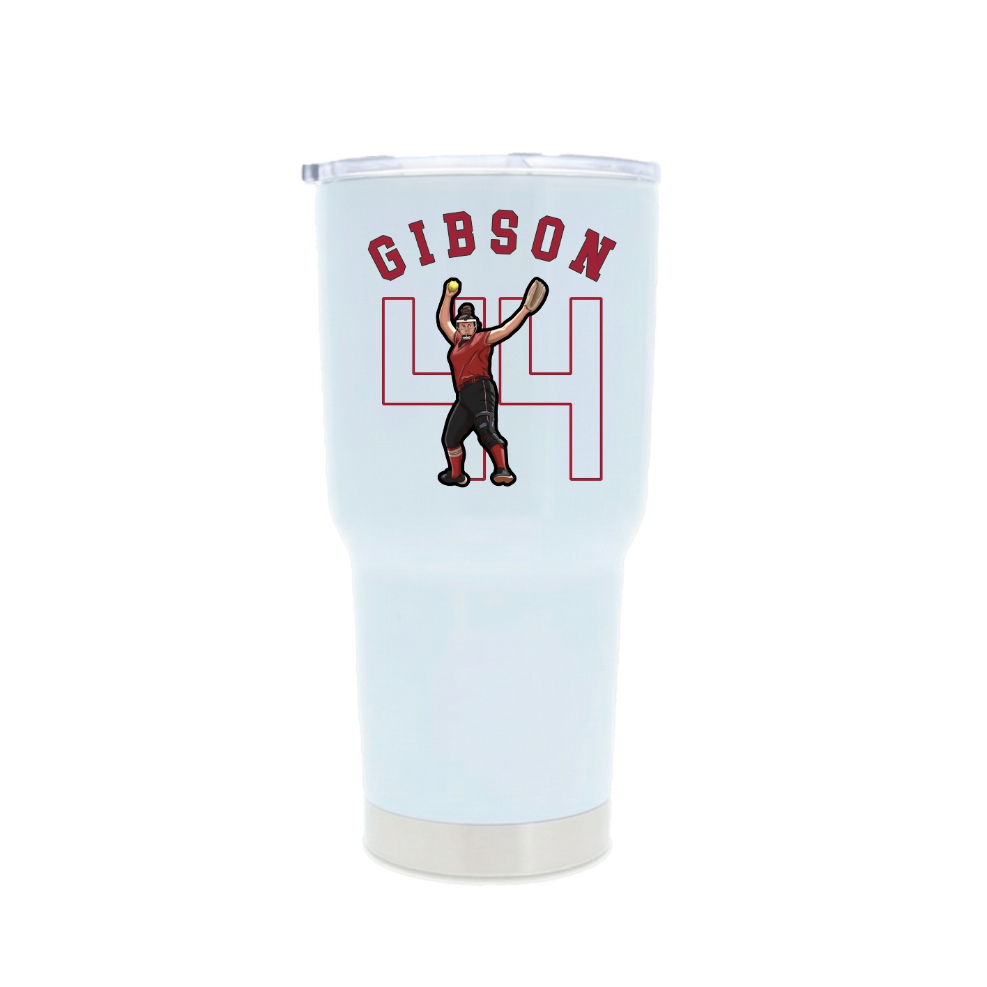 30oz Stainless Steel Tumbler — Shirsey Arch in White