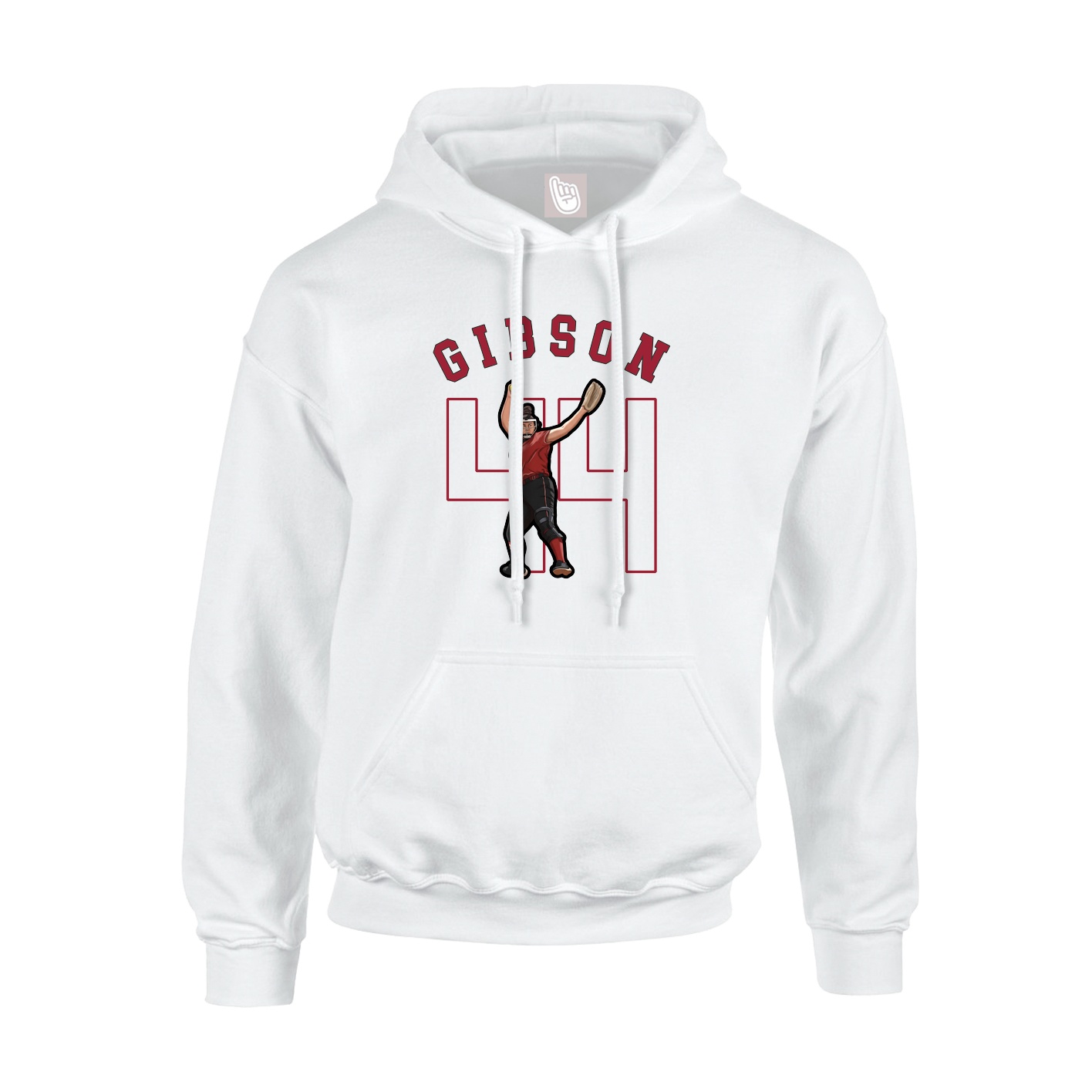 Youth Hoodie — Shirsey Arch in White