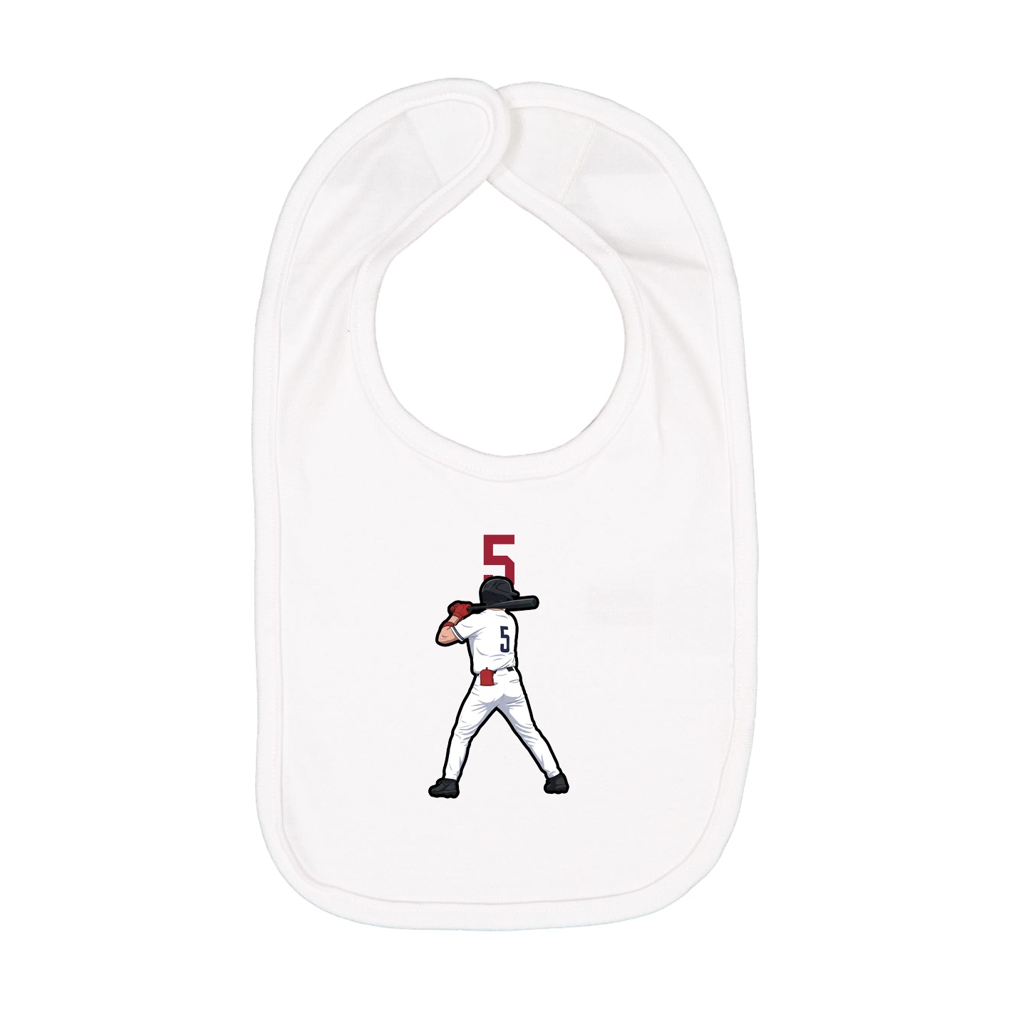Infant Bib — Number Top in White