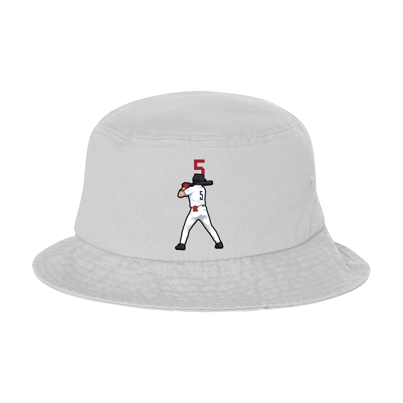 Bucket Cap — Number Top in White