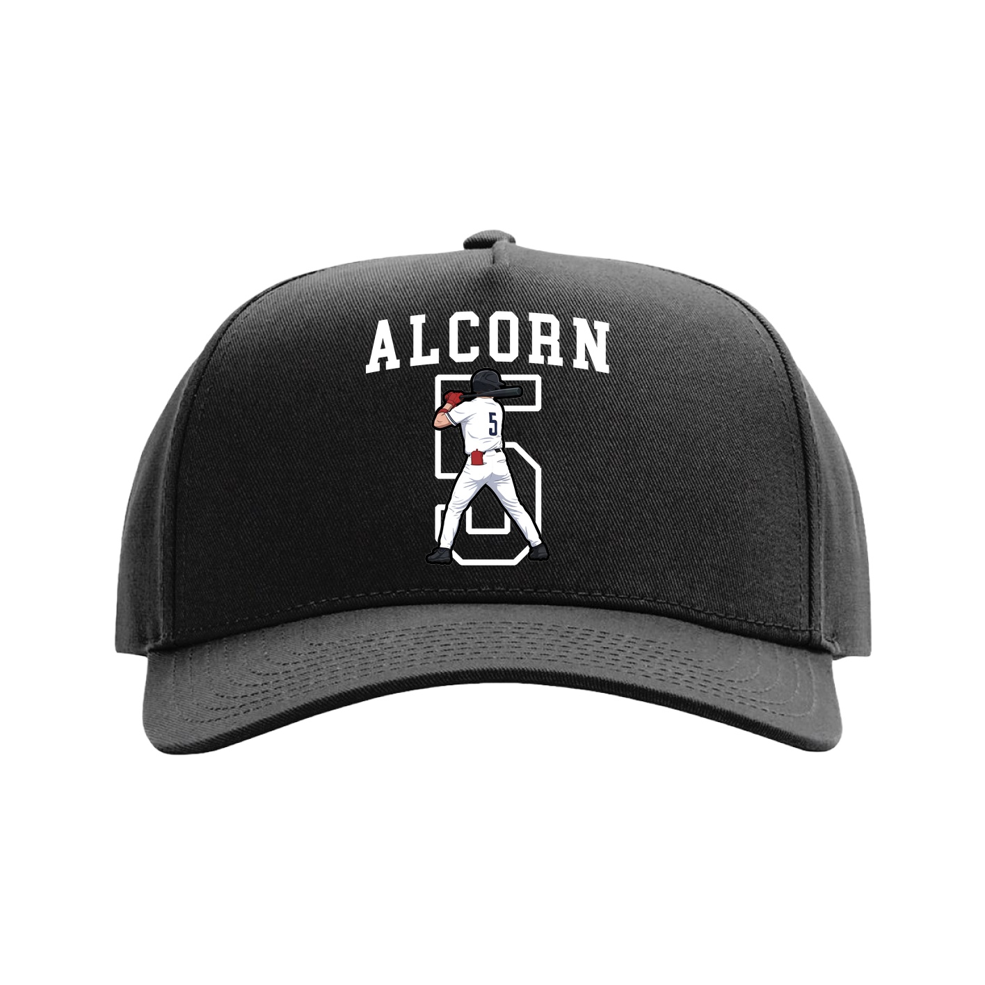 Full Fabric Five-Panel Champ Cap — Shirsey in Black