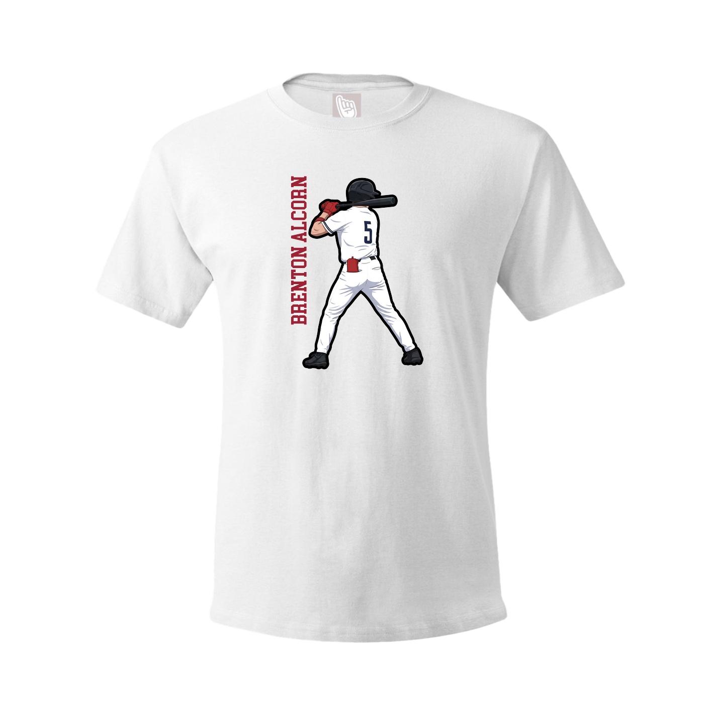 Youth Tee — Name Vertical in White