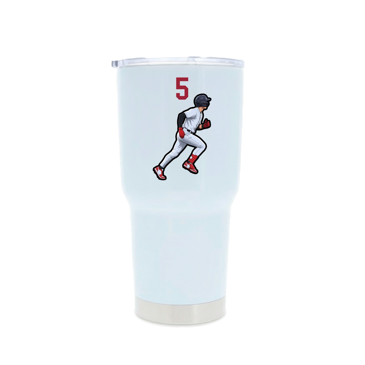 30oz Stainless Steel Tumbler — Number Top in White