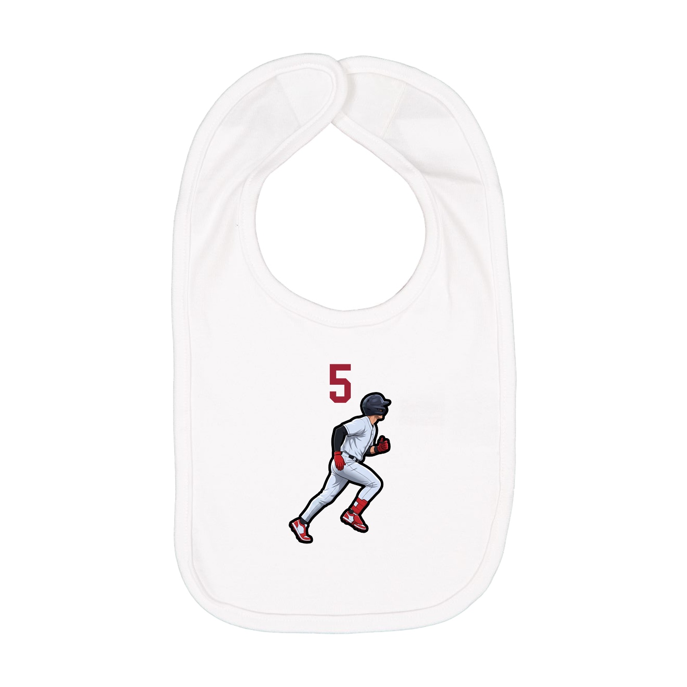 Infant Bib — Number Top in White