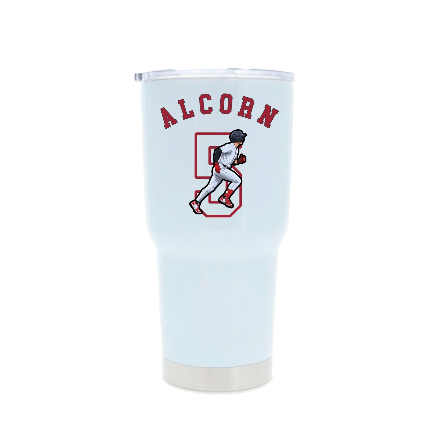 30oz Stainless Steel Tumbler — Shirsey Arch in White