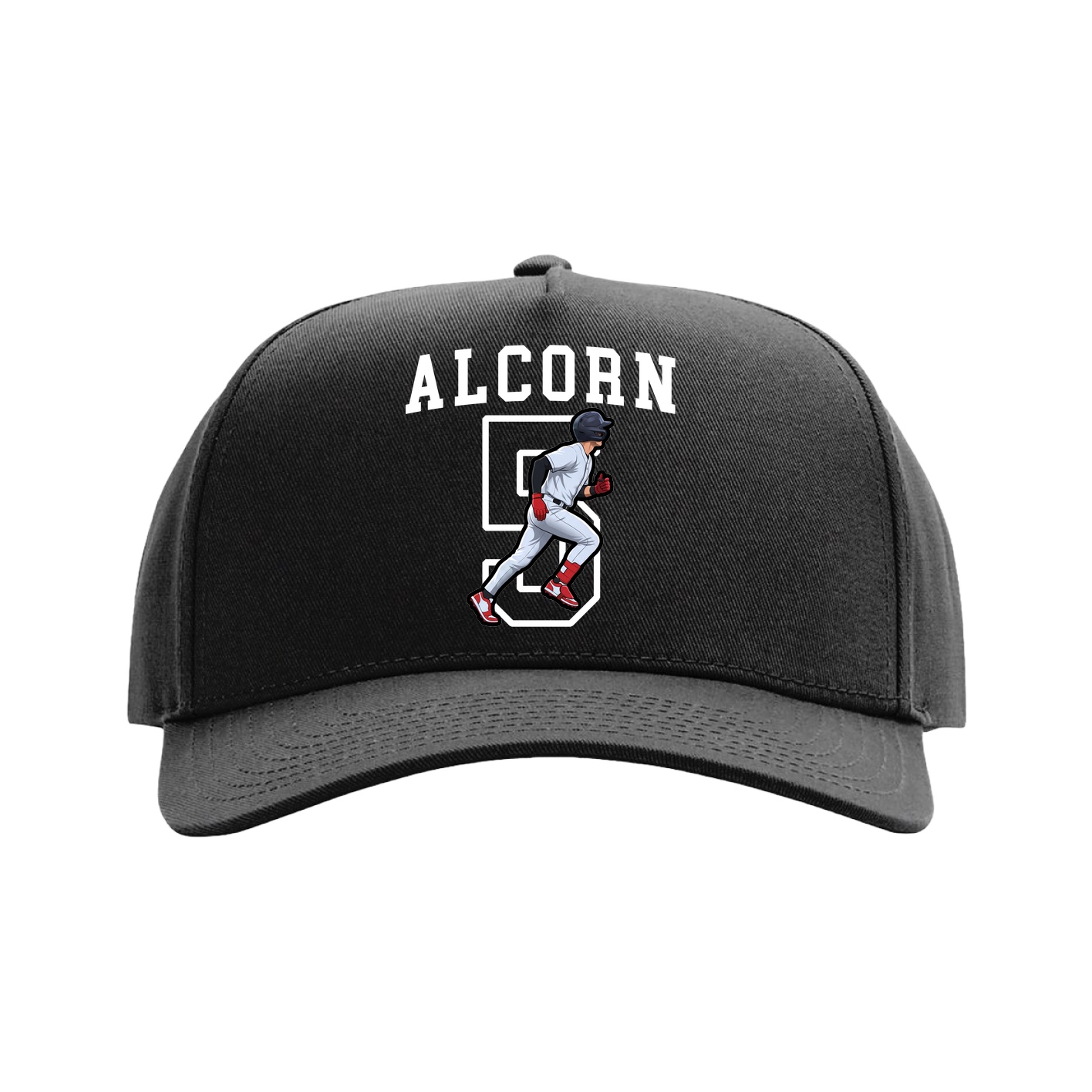 Full Fabric Five-Panel Champ Cap — Shirsey in Black