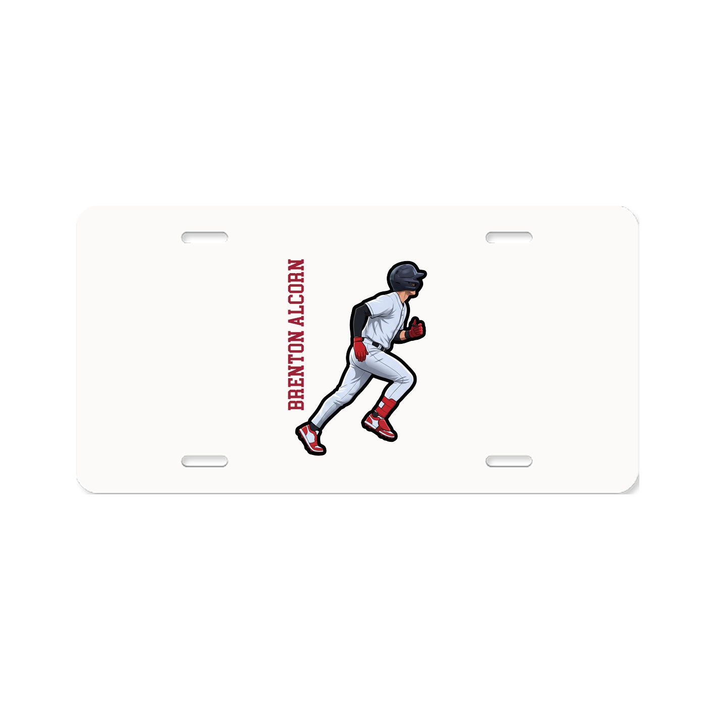 License Plate — Name Vertical in Classic