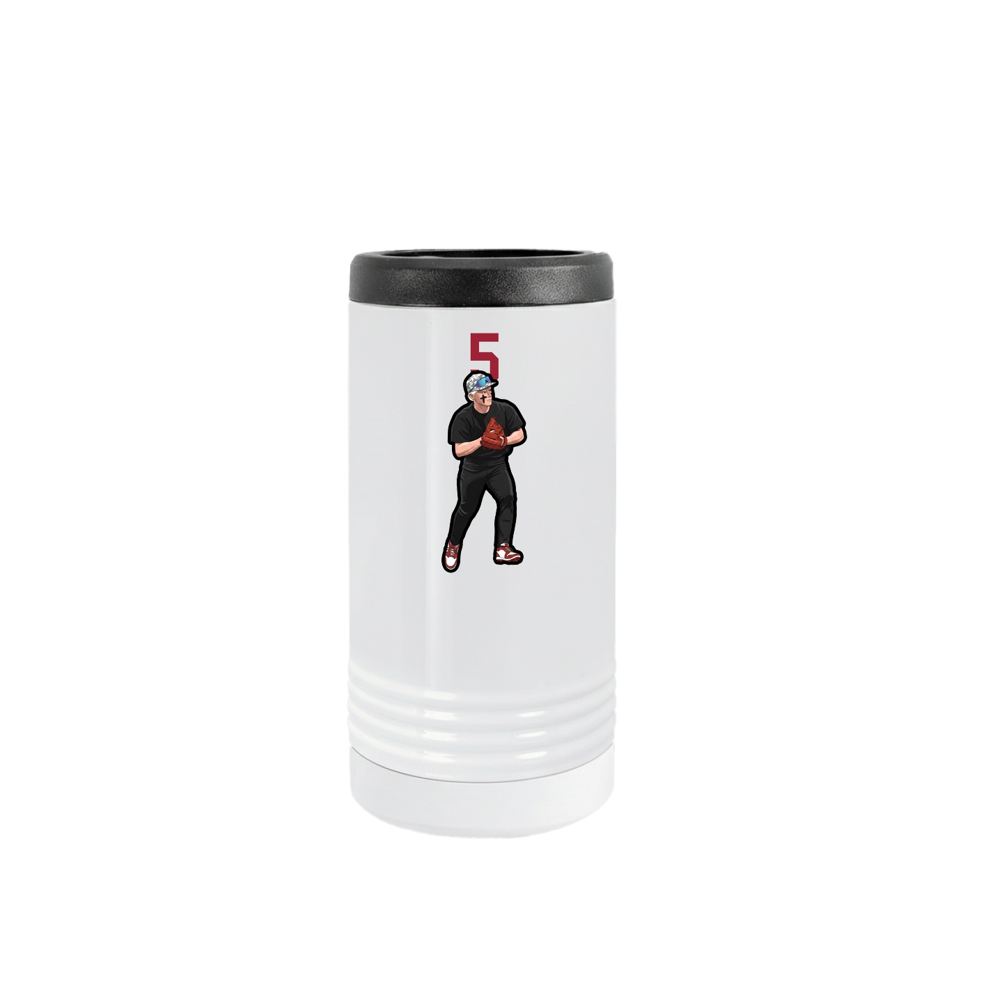 Slim Beverage Holder — Number Top in White