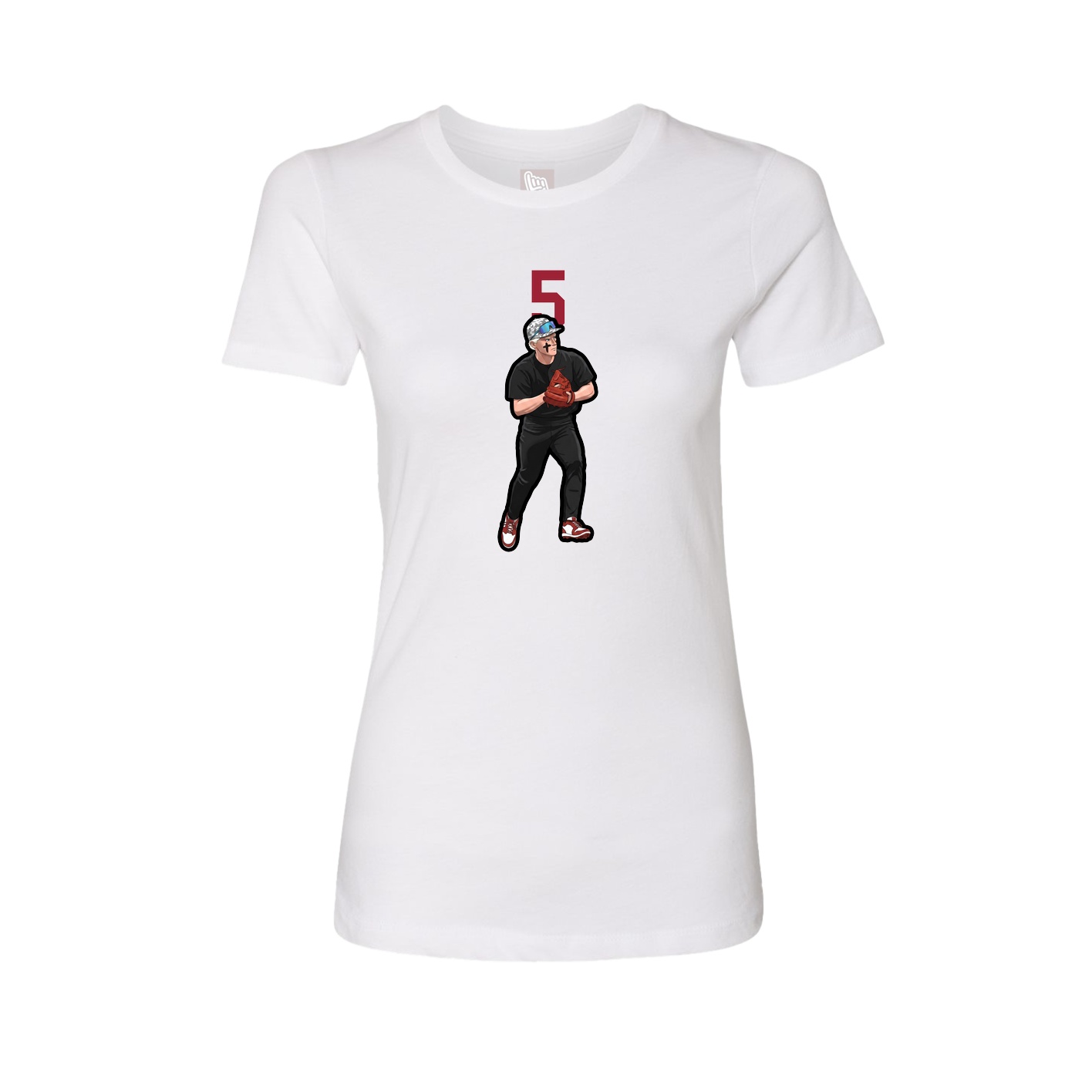 Womens Tee — Number Top in White
