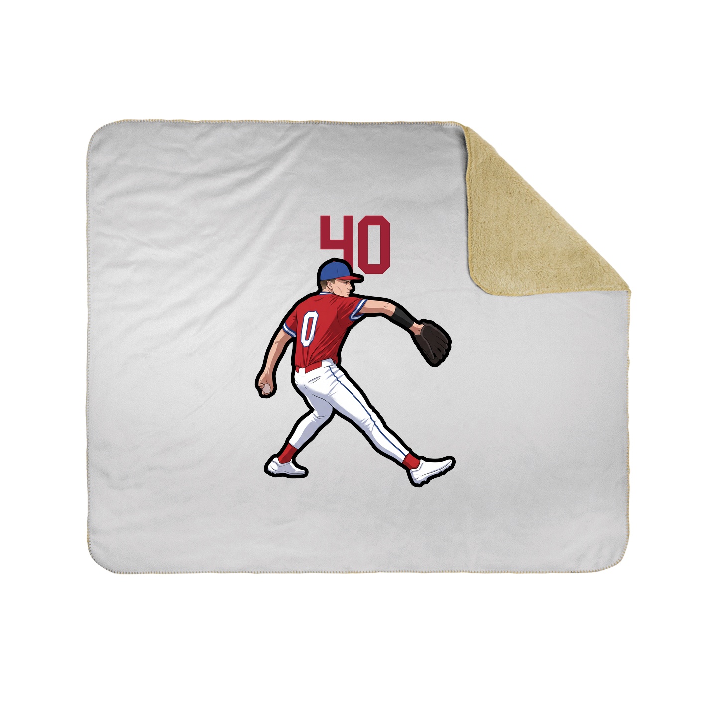 Throw Blanket — Number Top in White