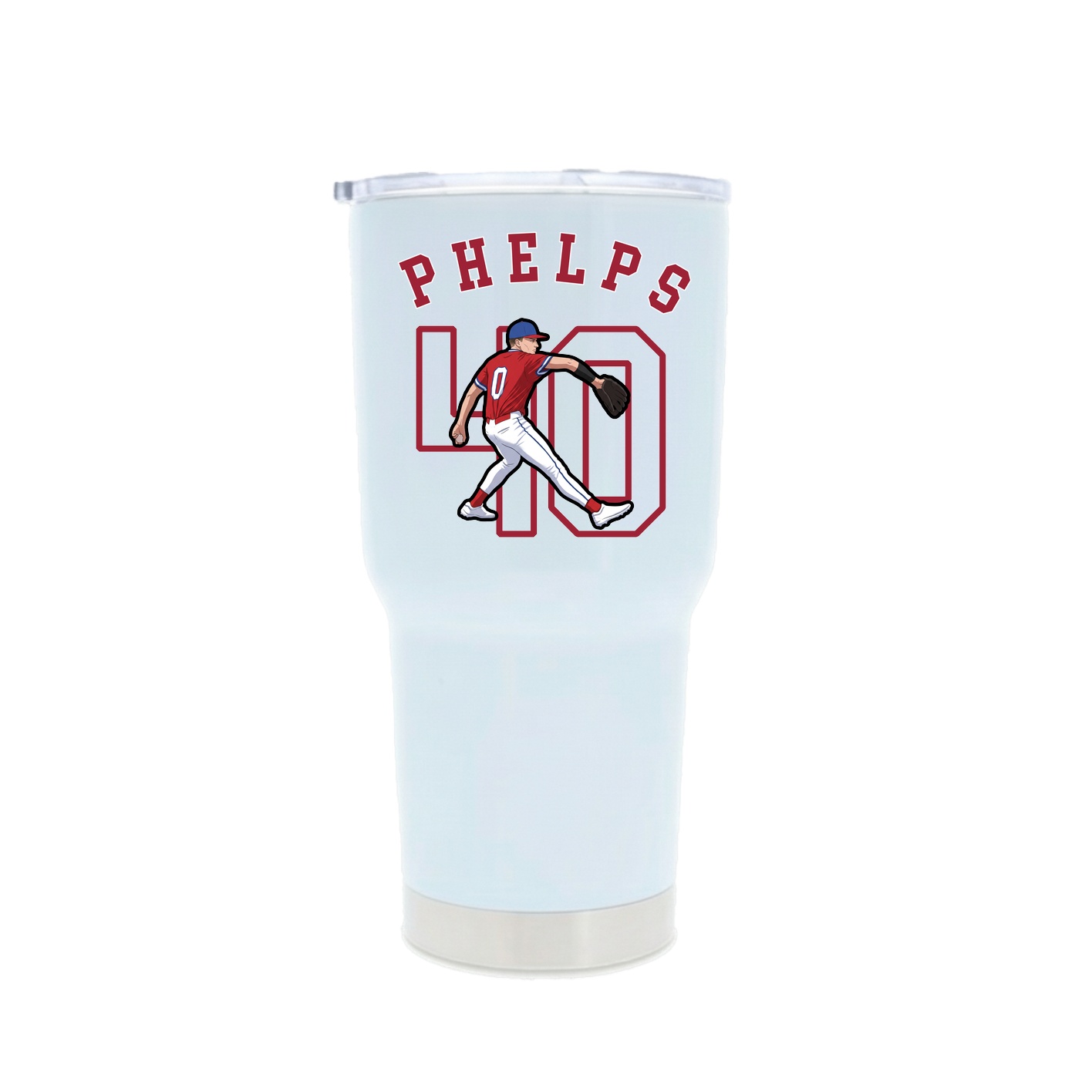30oz Stainless Steel Tumbler — Shirsey Arch in White