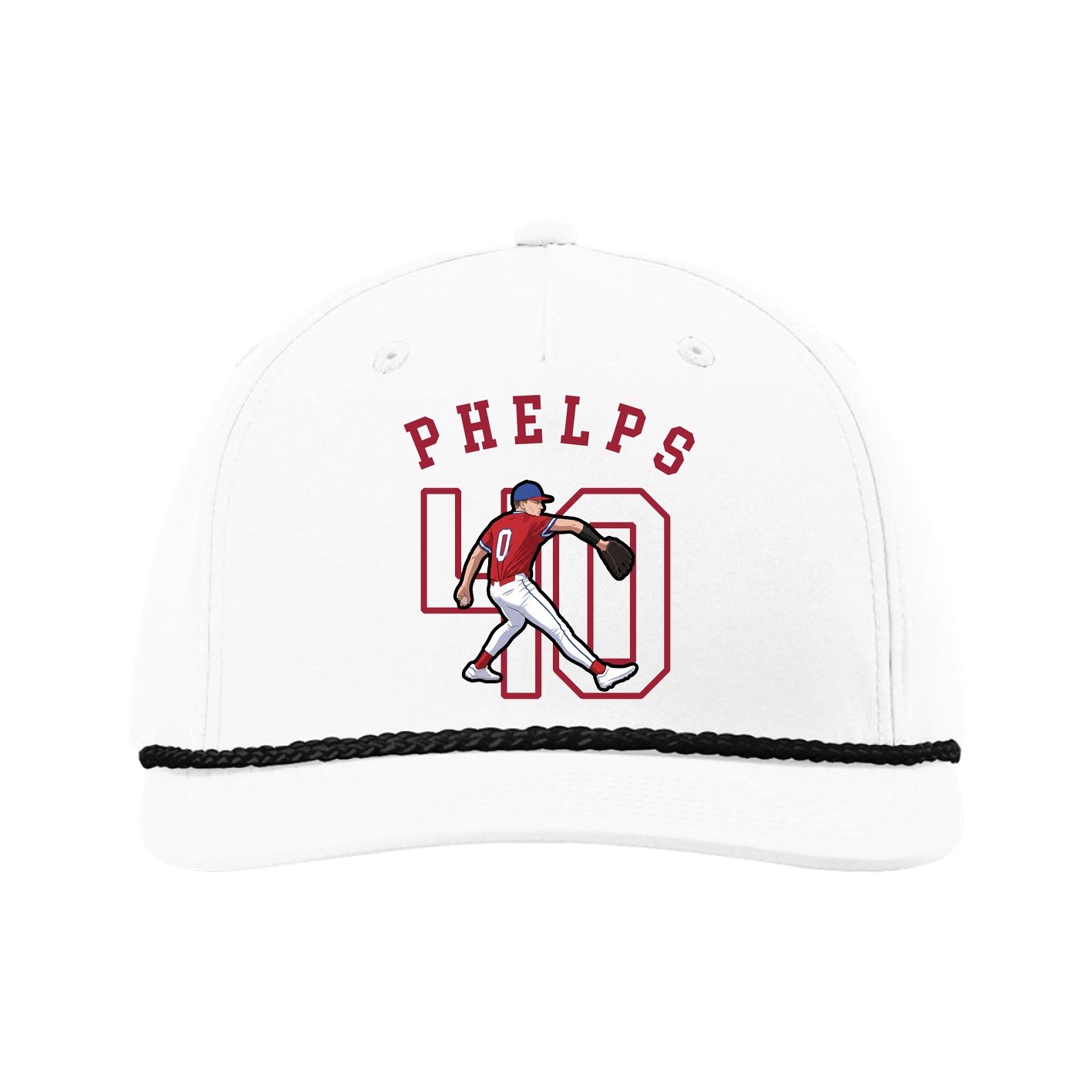 Five-Panel Classic Rope Cap — Shirsey Arch in White