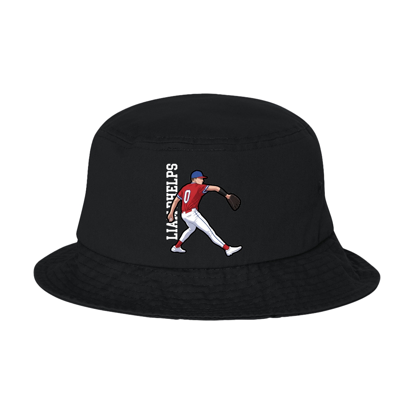 Bucket Cap — Name Vertical in Black