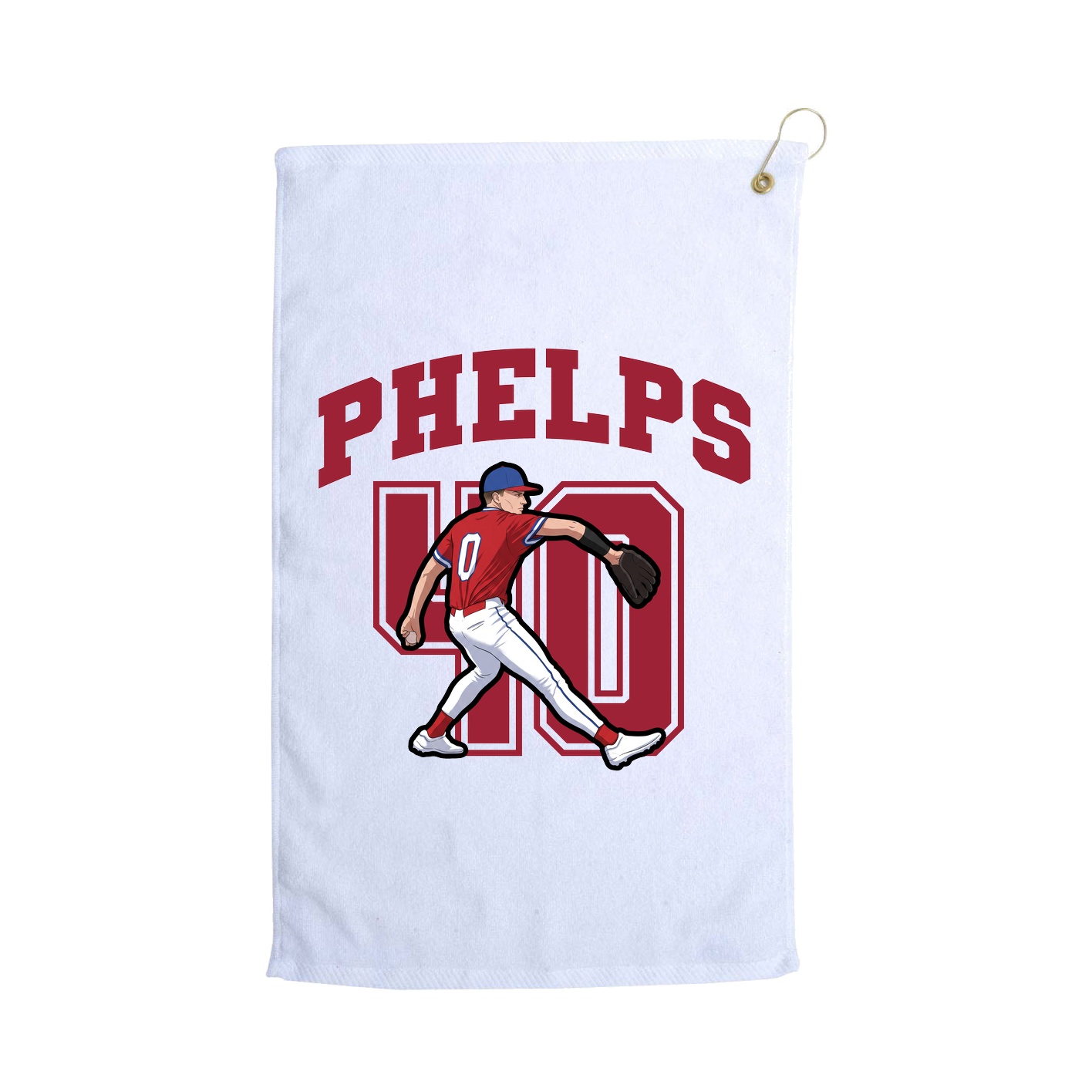 Golf Towel — Number in White