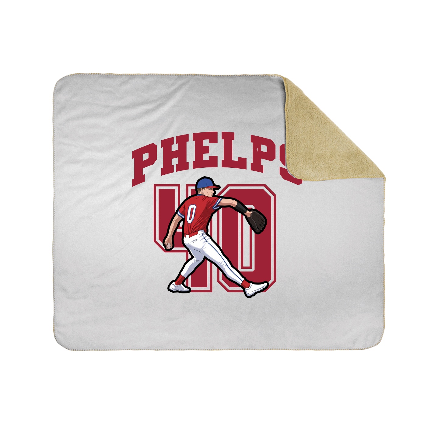 Throw Blanket — Number in White