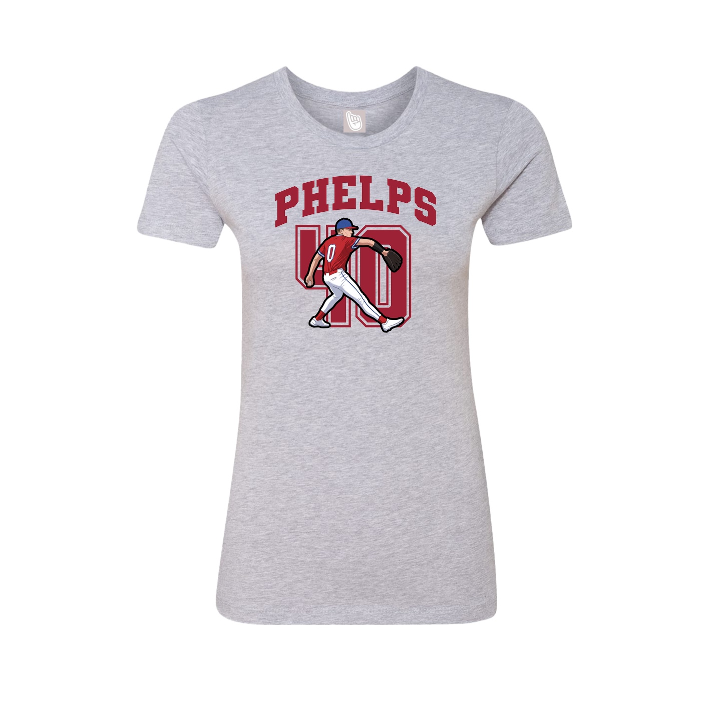 Fitted Women's Tee — Number in Grey