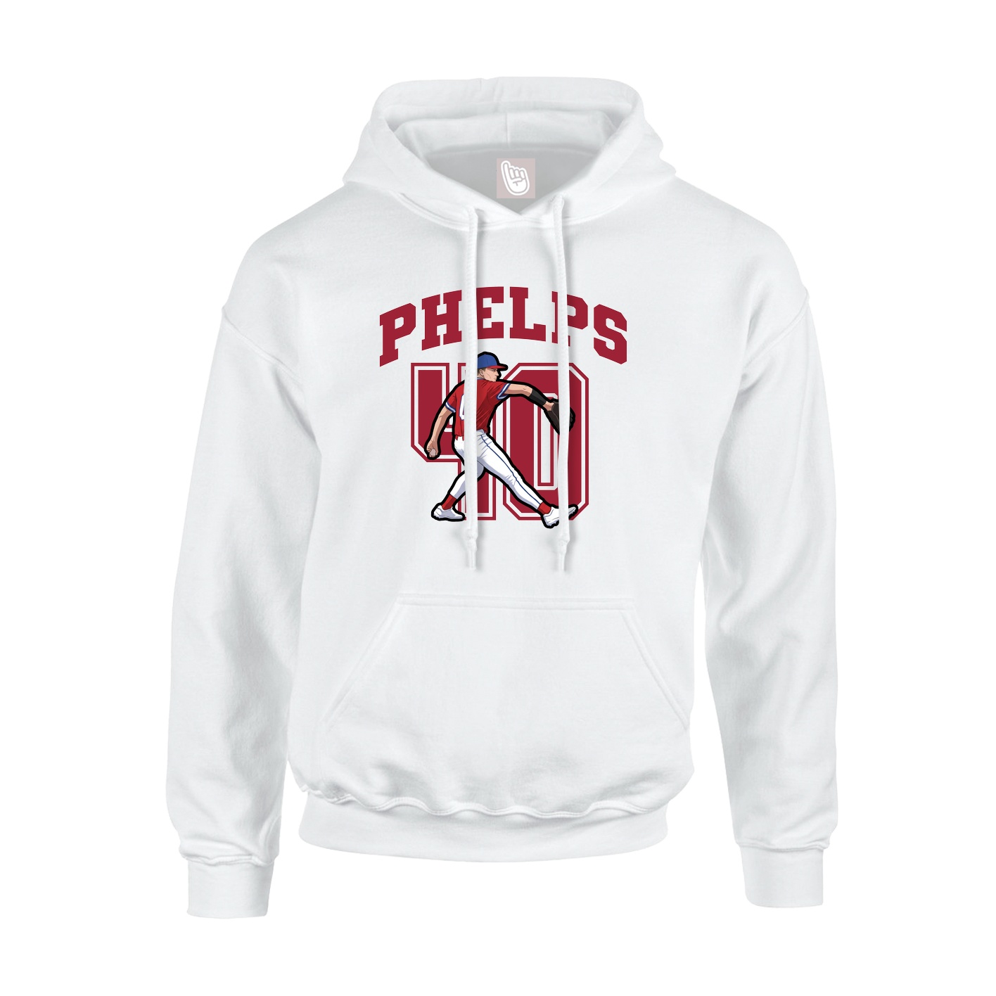 Youth Hoodie — Number in White
