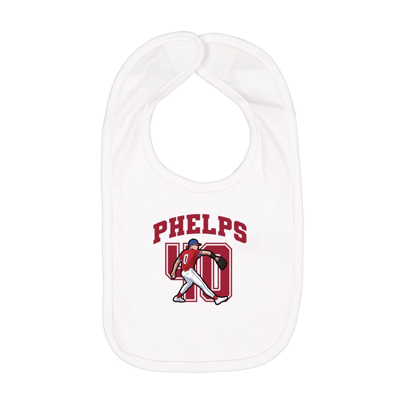 Infant Bib — Number in White