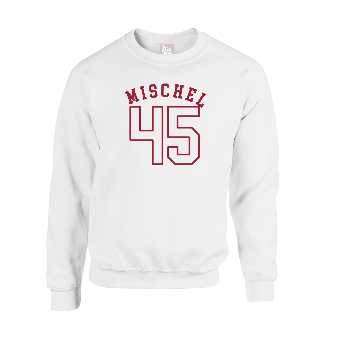 Fleece Crew — Shirsey Arch in White