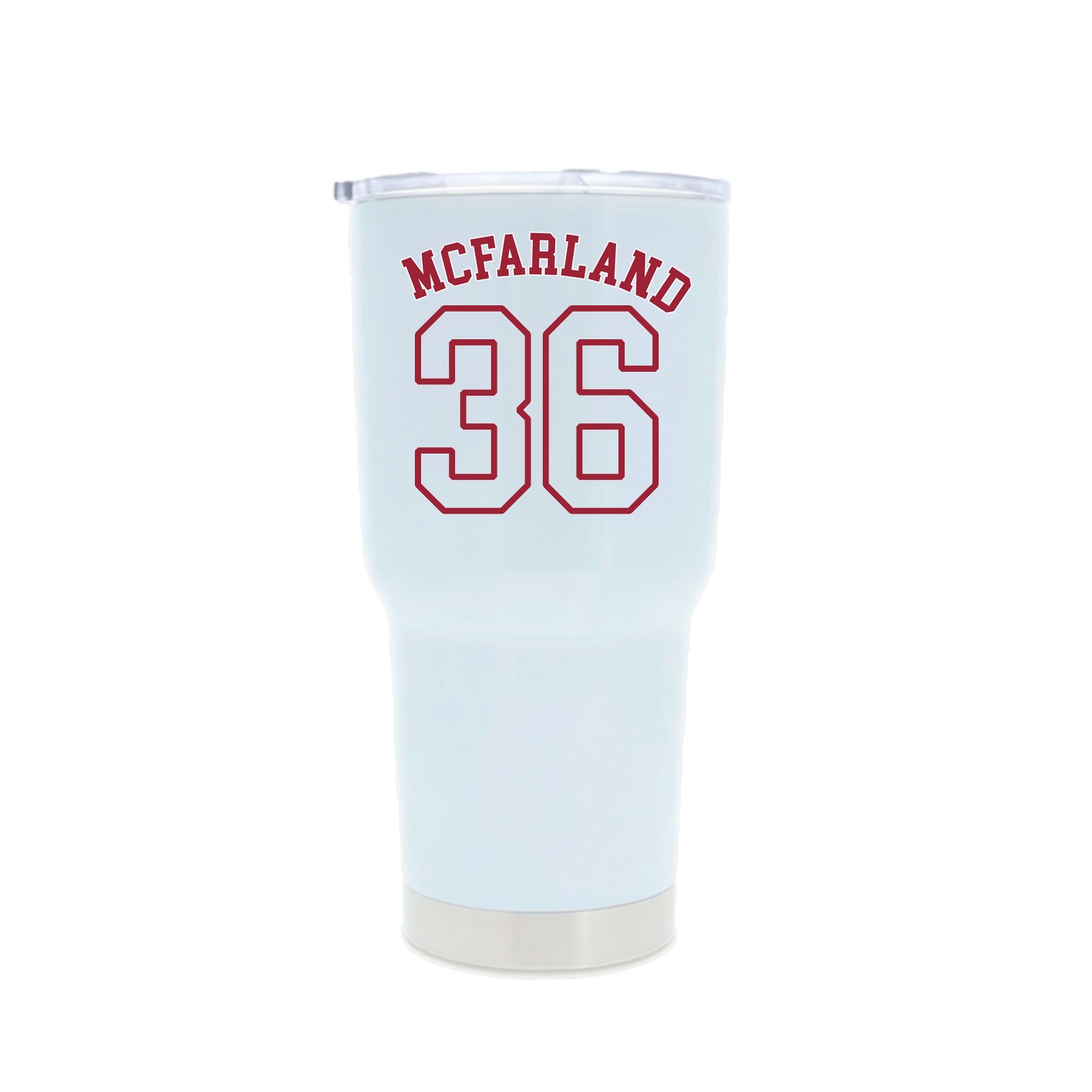 30oz Stainless Steel Tumbler — Shirsey Arch in White