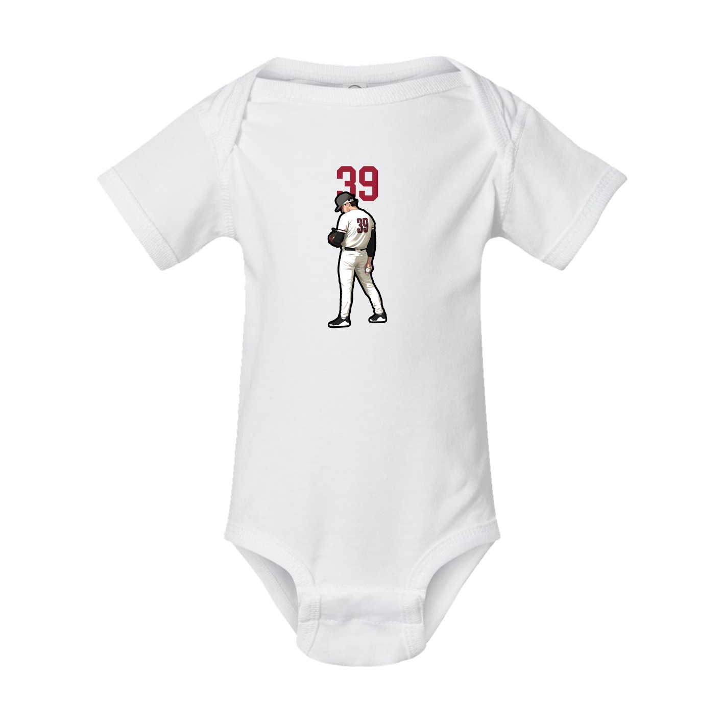 Baby Onesie — Number Top in White