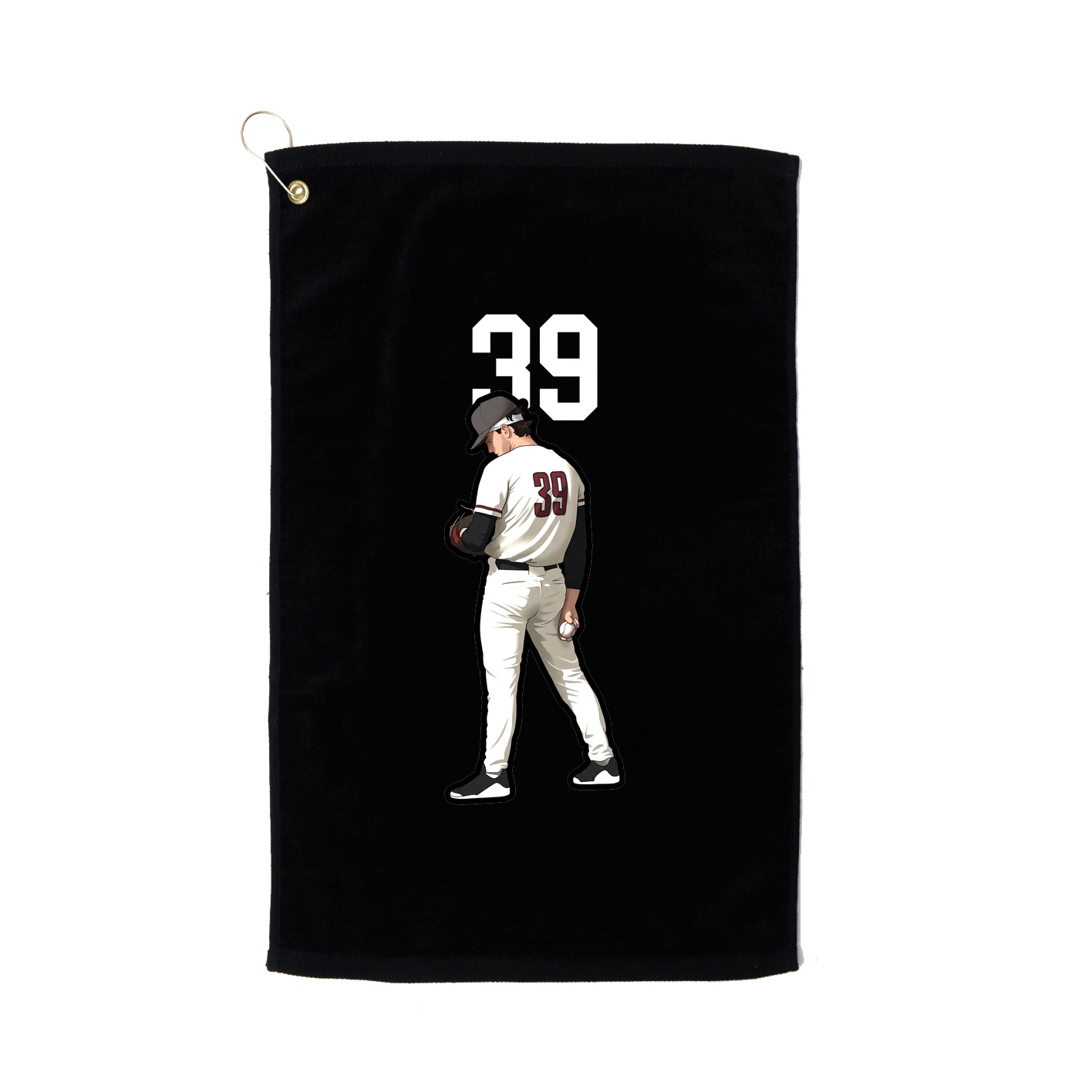Golf Towel — Number Top in Black