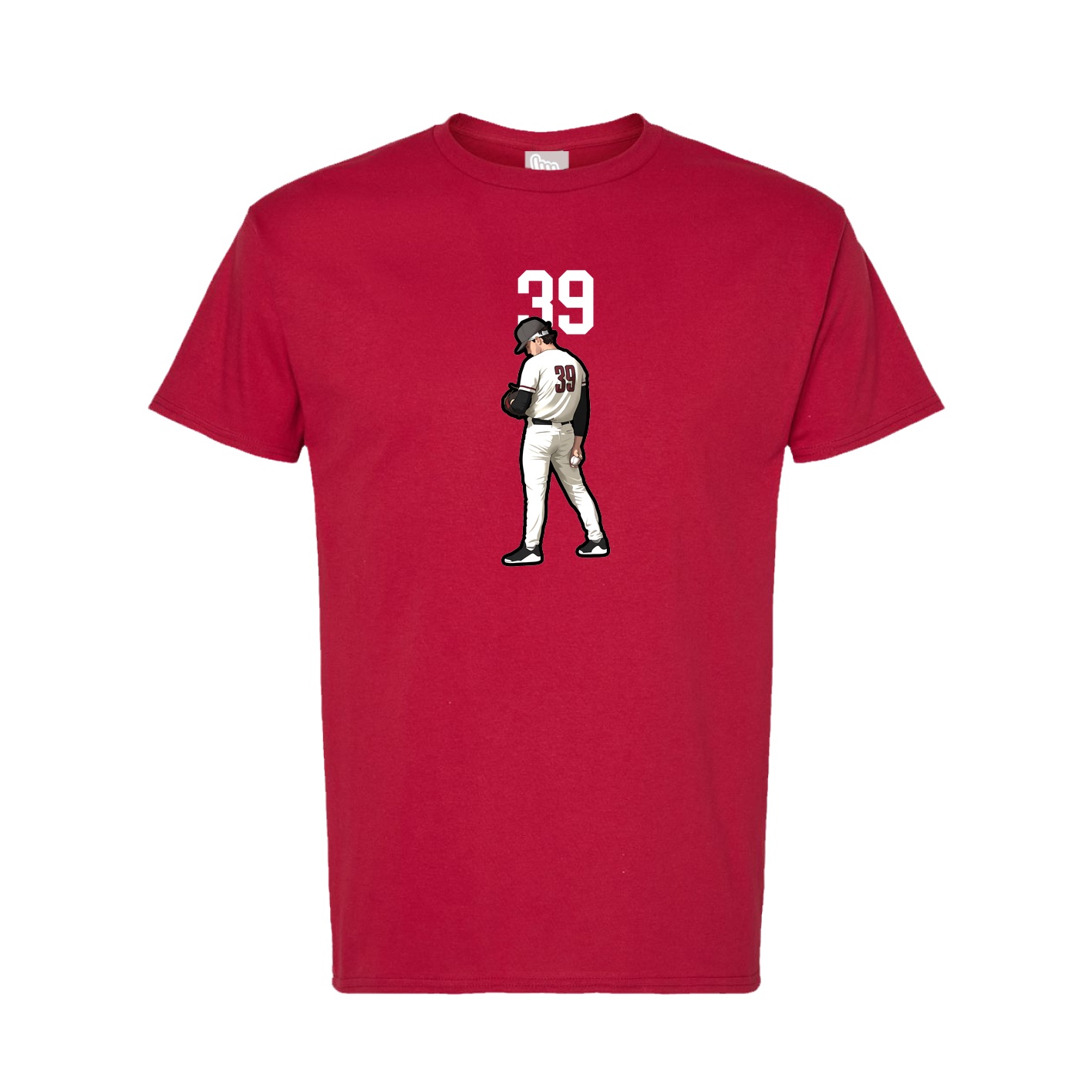 Tee — Number Top in Crimson