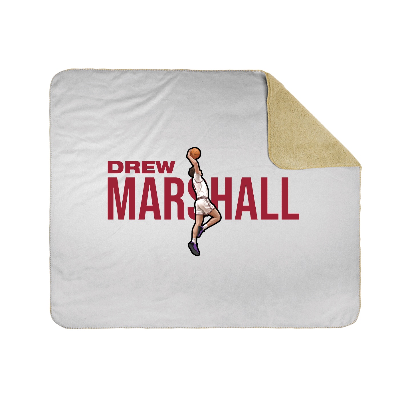 Throw Blanket — Player Name in White