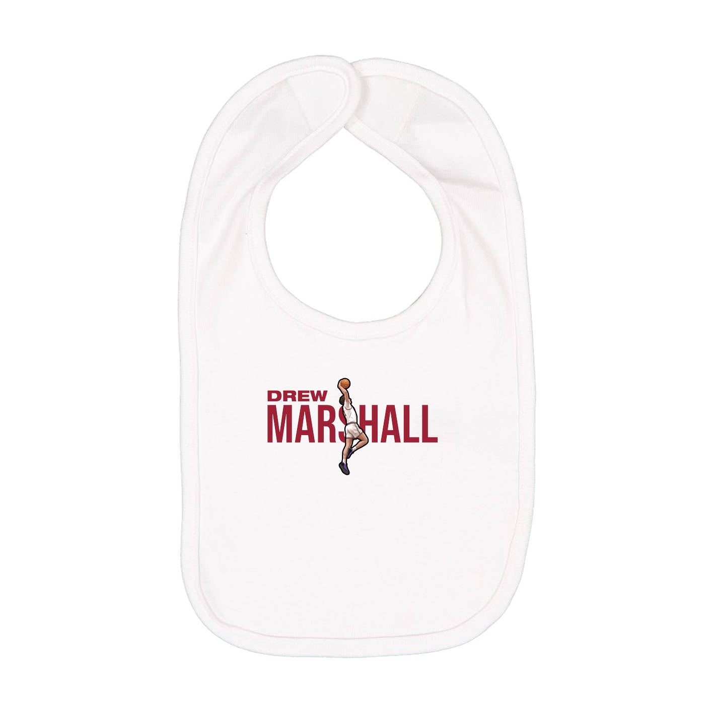 Infant Bib — Player Name in White