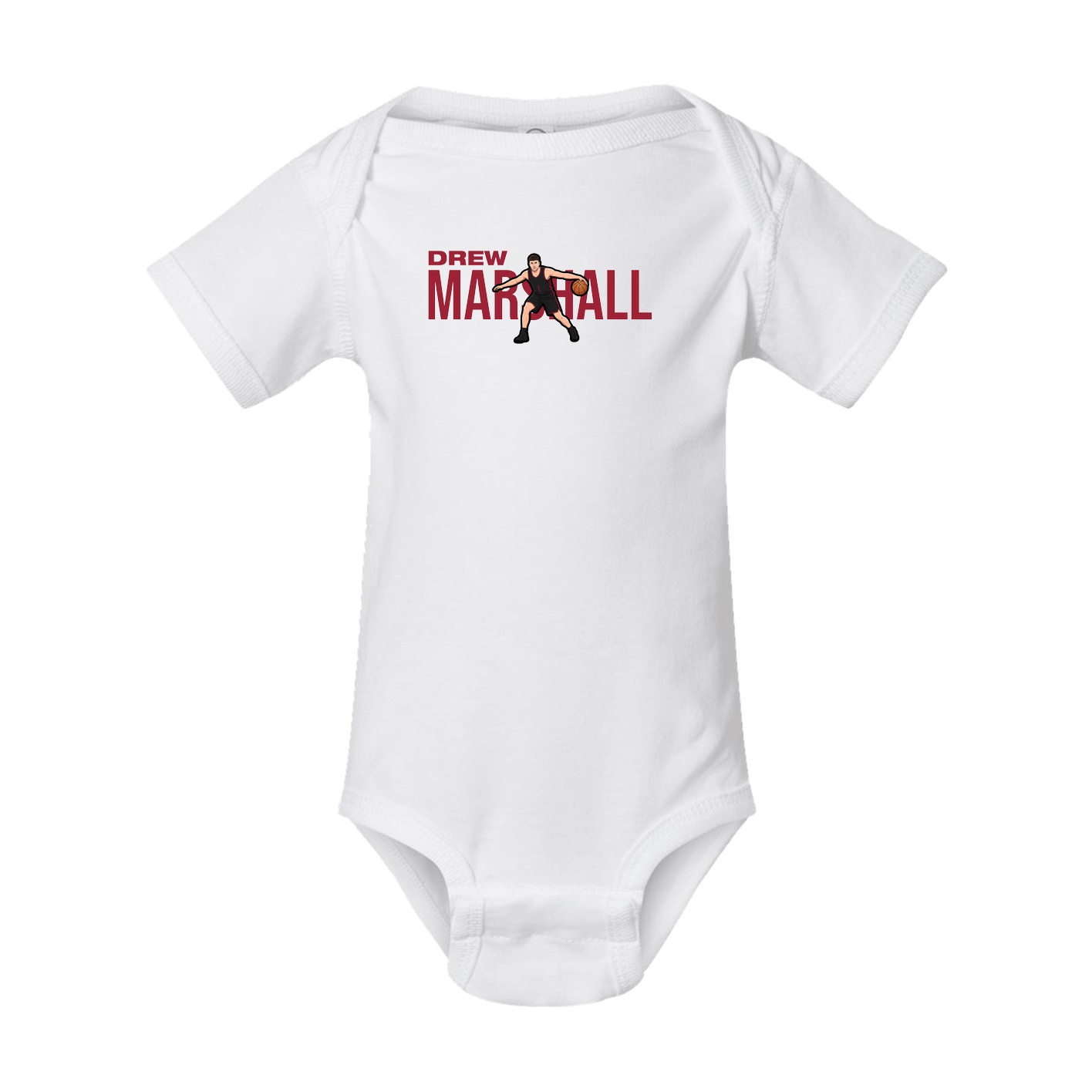 Baby Onesie — Player Name in White